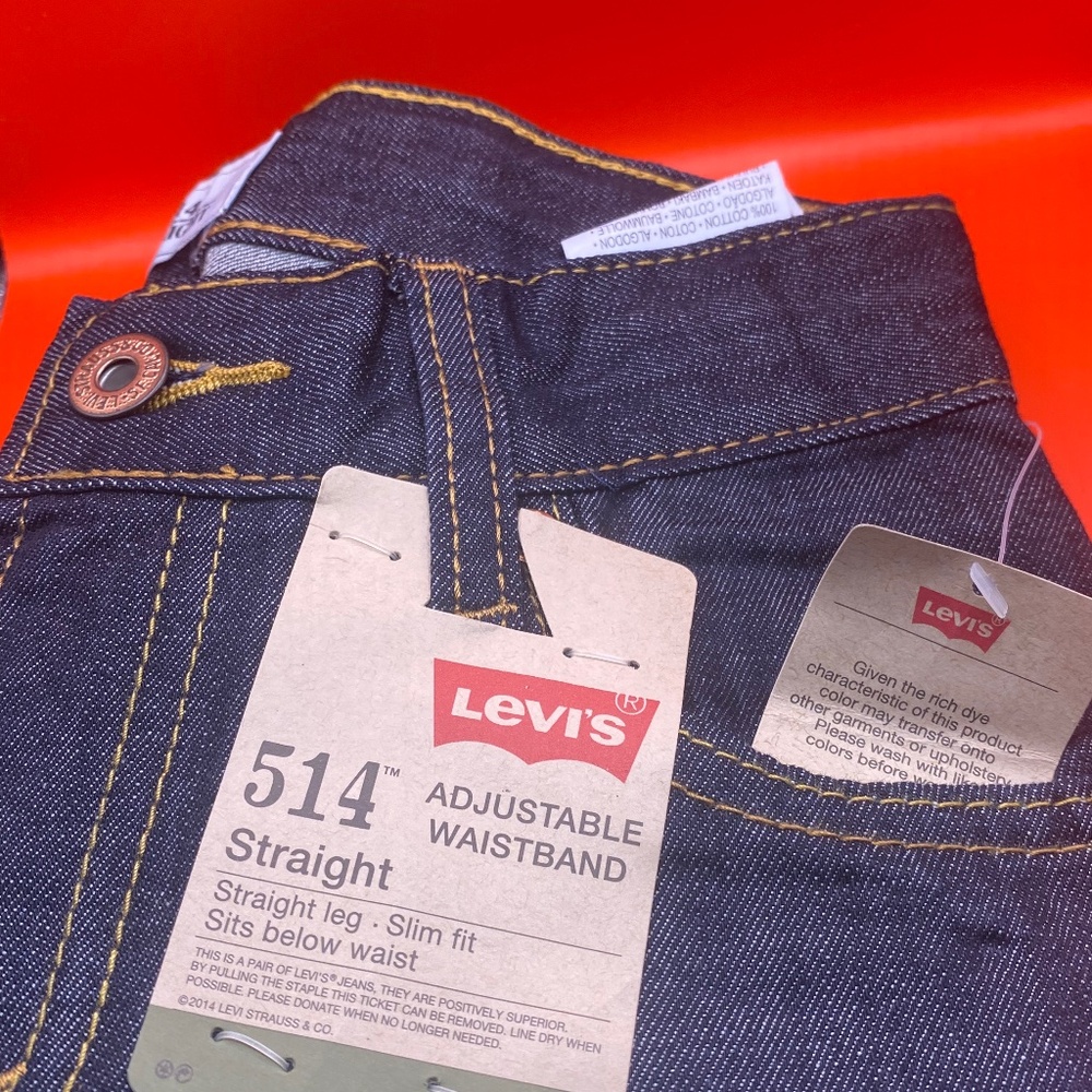 Levi Strauss & CO. Boys Straight Leg Blue Jeans